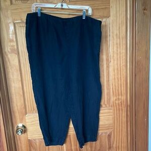Women’s JJill Black linen crops Relaxed Fit